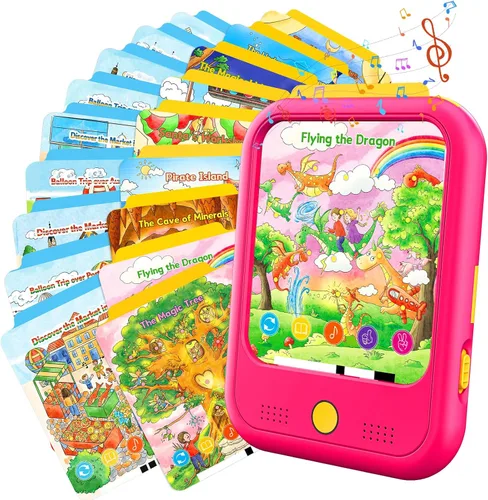 Miniatura 9 de Tableta de aprendizaje bilingüe para niños, juguetes educativos Montessori de aprendizaje para niños de 2 a 5 años, con más de 2000 palabras