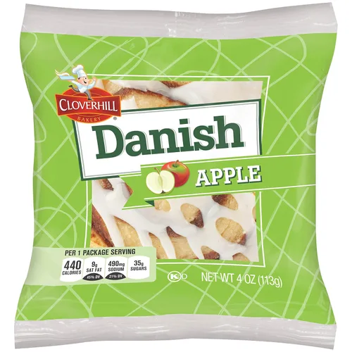 Cloverhill Paquete económico danés de manzana redonda, empaquetado individualmente, paquete de 12