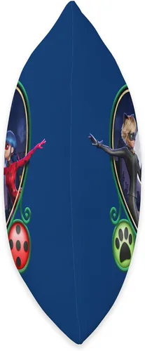Miniatura 2 de Miraculous Ladybug and Cat Noir The Movie Heart Throw Pillow, 16 x 16 pulgadas, multicolor