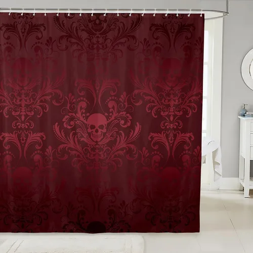 Miniatura 30 de Erosebridal Cortina de ducha para decoración de baño, con estampado de leones y rosas, para niños, adolescentes, niños, niñas, habitación del hogar