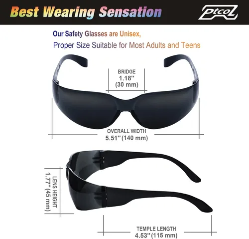 Miniatura 6 de Paquete de 28 lentes de seguridad (paquete a granel de 24 + 4) unisex, de color negro, antiarañazos, resistentes a los impactos, con certificación