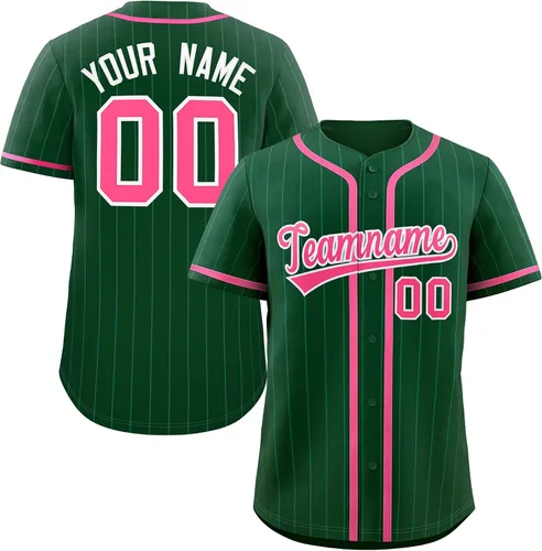 Miniatura 9 de Camiseta de béisbol de rayas finas personalizada hipster hip hop, camisetas deportivas con nombre y número del equipo personalizado para hombres