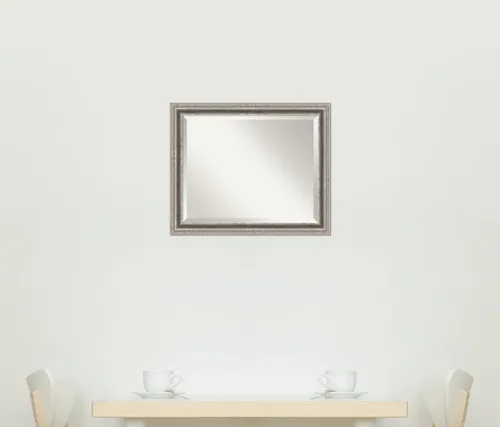 Miniatura 9 de Amanti Art Espejo de pared, espejo de marco de madera plateada Bel Volto para decoración de pared o para usar como espejo de baño para sobre