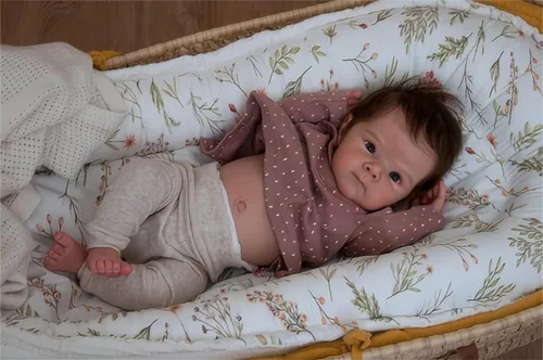 Miniatura 5 de Zero Pam Muñeca de bebé de silicona realista, muñecas de bebé Reborn de 18 pulgadas, cuerpo completo de silicona, muñeca de bebé realista, niña