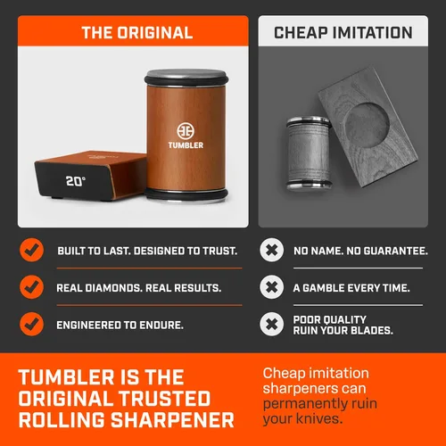 Miniatura 2 de TUMBLER Pro Rolling Knife Sharpener™ - Afilado de cuchillos hecho fácil - Kit de afilado de cuchillos rodante con sistema de disco removible - Negro