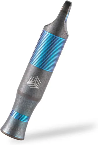 Miniatura 8 de WeKnife Silbato de emergencia de supervivencia, silbato de seguridad de titanio para exteriores, con cuerda de paracaídas para kayak, chaleco Azul