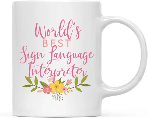 Miniatura 79 de Andaz Press Taza de café de 11 oz, regalo de broma de la mejor abbuela del mundo, diseño floral, paquete de 1