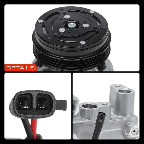 Miniatura 9 de A-Premium Compresor de aire acondicionado de CA con embrague compatible con Subaru Outback 2.5L 2005-2009, Legacy 2.5L 2005-2009, Impreza 2.5L
