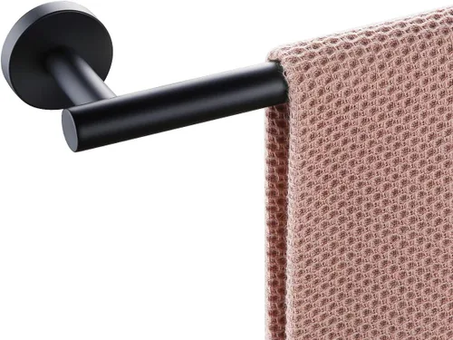 Miniatura 10 de Miyili Toallero de cocina pequeño de 9 pulgadas, de acero inoxidable, para gabinete, barra de toalla de mano, barra de toalla, barra redonda