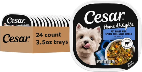 Miniatura 13 de Cesar Home Delights - Comida húmeda para perros adultos, cena en salsa de pollo y verduras cocidas a fuego lento, bandeja de comida para perros