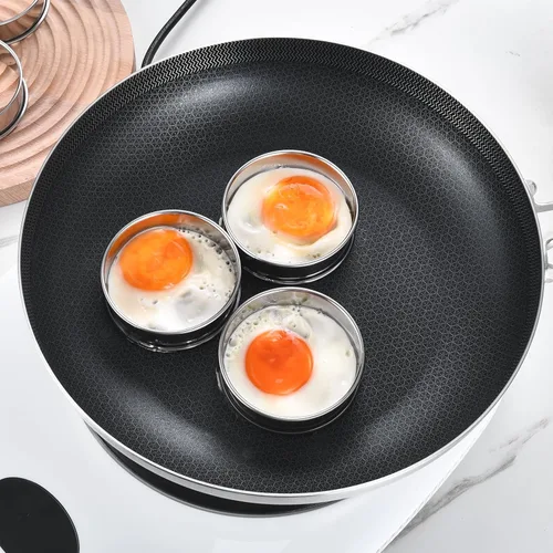 Miniatura 5 de DATANYA Paquete de 8 anillos para muffins ingleses de 4 pulgadas, anillos de tarta dobles de acero inoxidable, moldes de anillo de pastelería