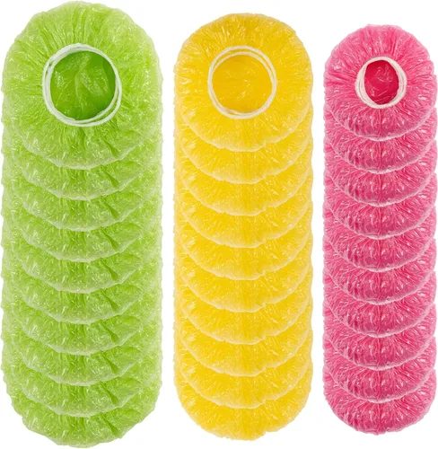 Miniatura 7 de MAQIHAN 60 piezas de cubiertas para cuencos reutilizables - Bolsas elásticas de plástico para mantener frescos los cuencos, cubiertas
