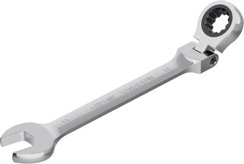 Miniatura 20 de Llave combinada de trinquete de cabeza flexible de 0.906 in, métrica, 72 dientes, caja de trinquete de 12 puntos y herramientas de llave de extremo