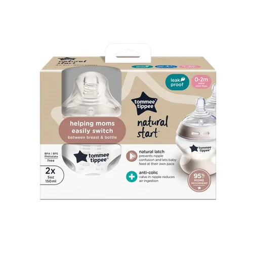 Miniatura 8 de Tommee Tippee Natural Start - Biberones anticólicos para bebés de 5 onzas sin BPA, 0+ meses, tetina de flujo lento similar al pecho, Paquete