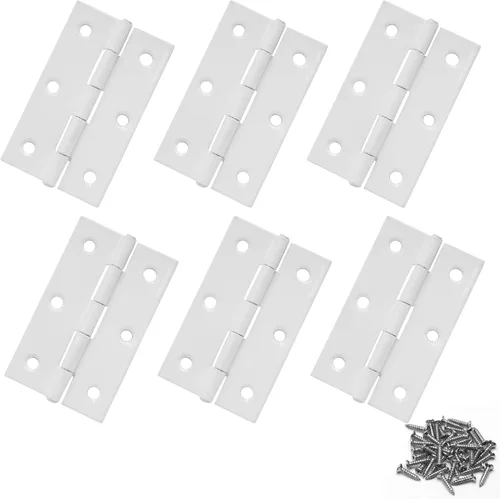 Miniatura 13 de Murtenze Paquete de 12 Bisagras de Puerta de 2.5 Pulgadas, Bisagras de Armario, Bisagras de Bronce Rojo, Bisagras de Cojinete de Bola, Bisagras