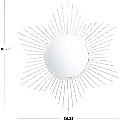 Miniatura 4 de SAFAVIEH Home River Silver Sunburst - Espejo decorativo de 36 pulgadas
