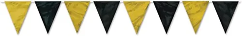 Miniatura 9 de Beistle Guirnalda de borlas de 8 pies-BLK/SI, 11 pulgadas x 12 pies, negro/plata