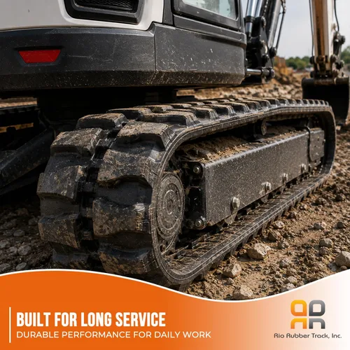 Miniatura 5 de Rio Rubber Track - 2 orugas de goma de 180 x 72 x 37 pulgadas para excavadora compatibles con Katvo KV16, AGT MX-MRT14 - Accesorios de excavadora