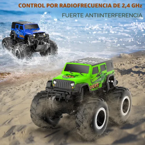 Miniatura 6 de STEMTRON - Coche de control remoto anfibio para niños de 2.4GHz 1:16 todoterreno fuera de carretera, camión monstruo impermeable para niños