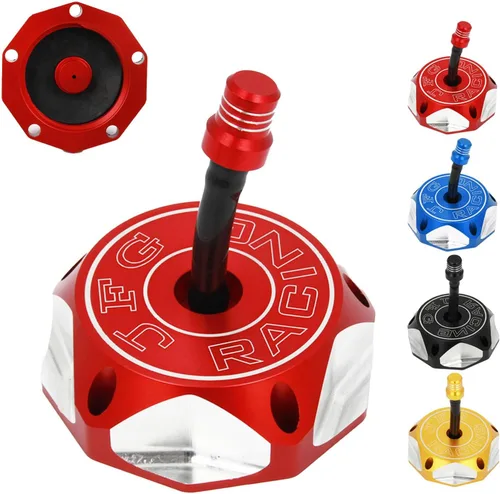 Miniatura 9 de JFG RACING Tapa de tanque de combustible para Dirt Bike con manguera de ventilación de aire para DRZ50/70/125/400/400E, LT-R450, LT-Z250/400/400Z