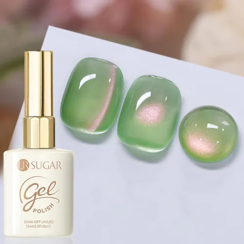 Miniatura 8 de UR SUGAR Crystal Cat - Esmalte de uñas de gel magnético para ojos, color gris, 0.5 onzas líquidas, esmalte de gel magnético iridiscente