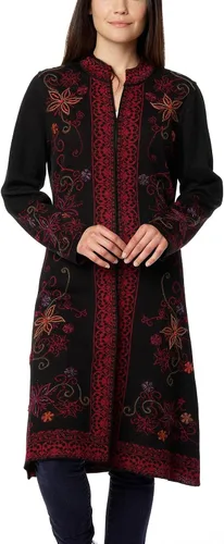Miniatura 2 de Invisible World Women's Sweater Coat Baby Alpaca Embroidered Cardigan Ottoman