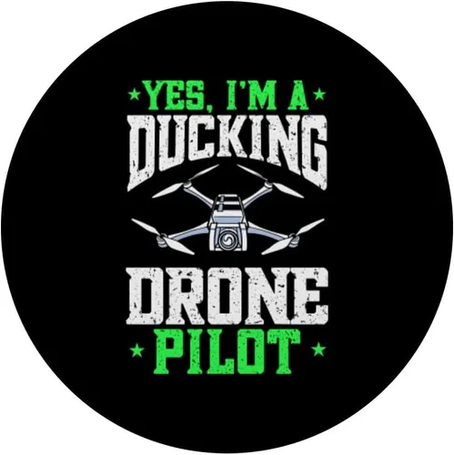 Miniatura 3 de Yes I'm A Ducking Drone Pilot Quadcopter UAV FPV RC Flying PopSockets Swappable PopGrip