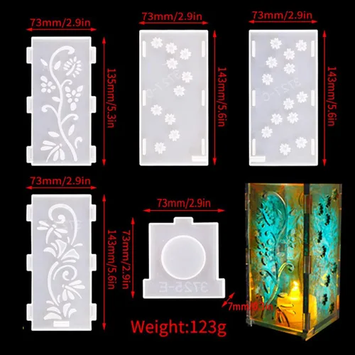 Miniatura 7 de Moldes de resina para portavelas, moldes de silicona huecos para bolígrafo, caja de contenedor de joyería, molde de resina epoxi para manualidades