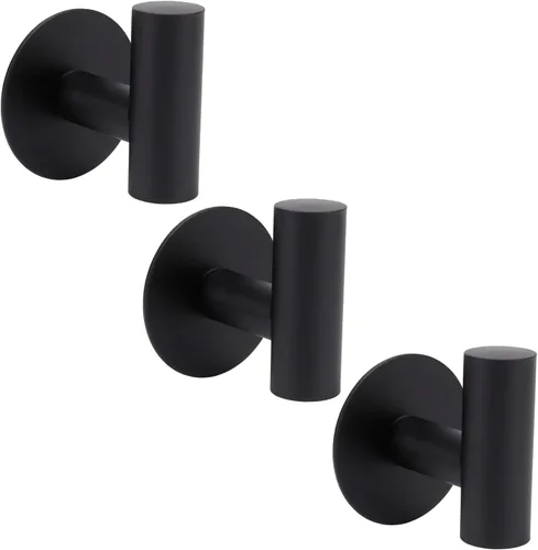 TocTen Gancho para toalla de baño, gancho fuerte autoadhesivo para bata, SUS 304 acero inoxidable, se pega en la pared, gancho para abrigos/ropa sin