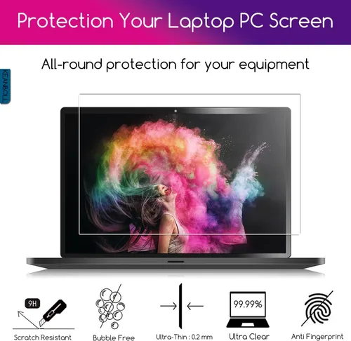 Miniatura 3 de KEANBOLL Paquete de 2 Protectores de Pantalla de Vidrio Templado MacBook Pro 13 para MacBook Pro de 13 pulgadas (2016-2022 / M1, M2), MacBook Air