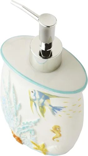 Miniatura 3 de SKL Home Dispensador de jabón de acuarela oceánica, multicolor