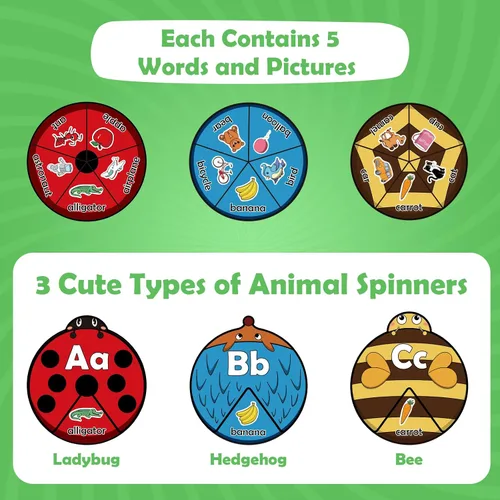 Miniatura 3 de Kasfalci Tarjetas del alfabeto, juguetes de aprendizaje del alfabeto, aprendizaje ABC para niños pequeños, juego de cartas a juego, palabras a