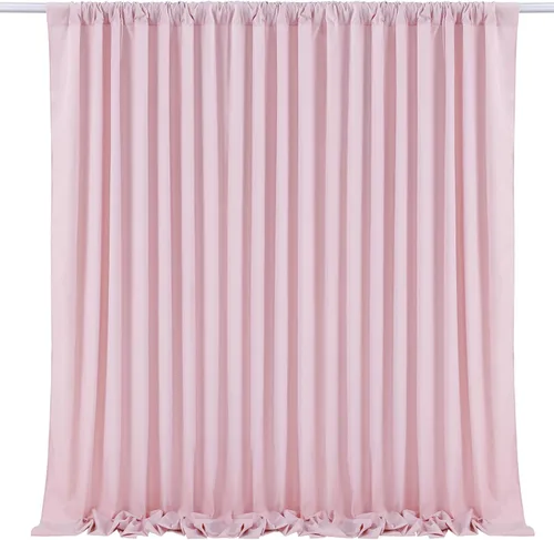 Miniatura 84 de Cortinas de Telón de Fondo Blanco de 2 Paneles 5 x 1,5 m de Poliéster, Telón de Fondo para Fotografía, Cortinas para Decoración de Fondo de Boda