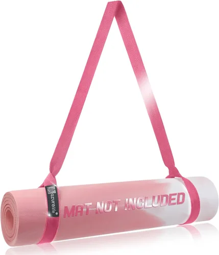 Miniatura 12 de A AZURELIFE Premium 2 en 1 correa para esterilla de yoga, ajustable antideslizante para transportar esterilla de yoga, se dobla como bandas