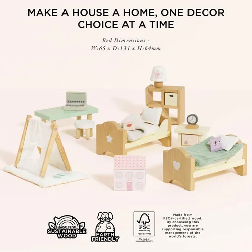 Miniatura 4 de Le Toy Van Dollhouse - Muebles para muñecas y Accesorios, Baño Sugar Plum