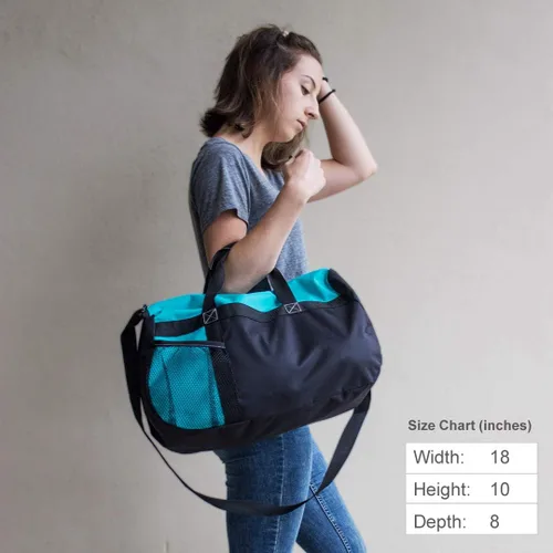Miniatura 4 de Customized Girl Agregue su nombre Football Design Sports Duffel Bag Bolsa de lona para gimnasio
