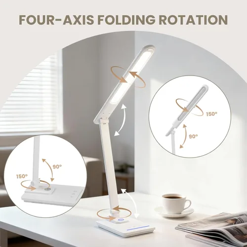 Miniatura 4 de TECHNOVA Lámpara de escritorio LED con 5 temperaturas de color Regulación continua deslizante y temporizador de un solo toque Diseño plegable