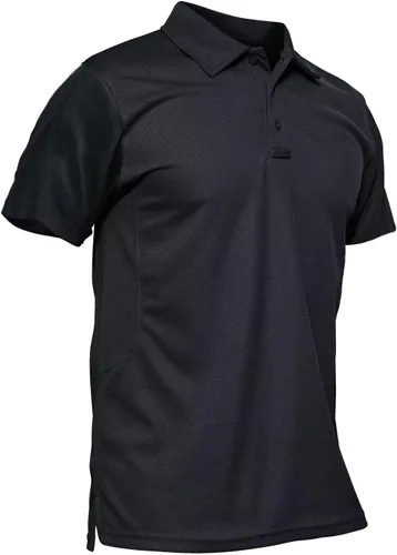 MAGCOMSEN - Camiseta tipo polo para hombre, de secado rápido, de manga corta, suéter táctico de tela de piqué, camiseta de jersey para golf