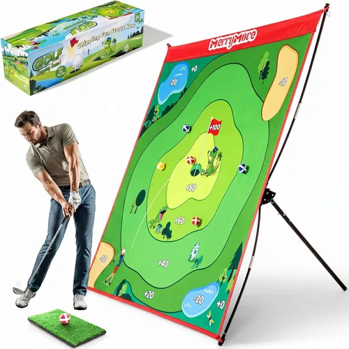Juego de astillado de golf: juegos de golf pegajosos portátiles para interiores y exteriores, divertidos juegos de golf para patio trasero familiar