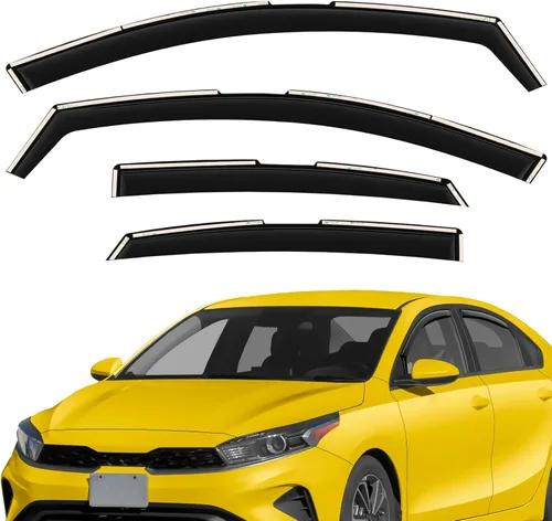 Miniatura 41 de Deflectores de ventana extra duraderos en el canal, protectores de lluvia aptos para Toyota RAV4 2019-2025, viseras solares, ventilación de viento