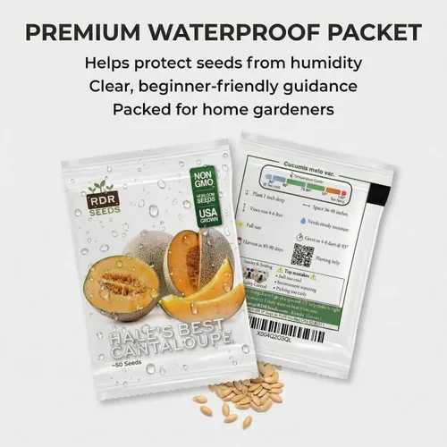 Miniatura 7 de 50 Hale's Best Cantaloupe Seeds for Planting - Sweet Aromatic Heirloom, Non-GMO, USA Grown by RDR Seeds
