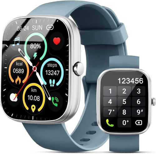 Miniatura 11 de Reloj inteligente para hombres y mujeres (respuesta/hacer llamadas), nuevo reloj inteligente HD de 1.96 pulgadas, rastreador de actividad física