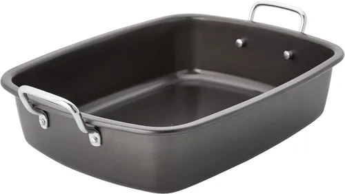 Miniatura 4 de Chicago Metallic Asador antiadherente con estante flotante, 18 pulgadas x 13 pulgadas, negro