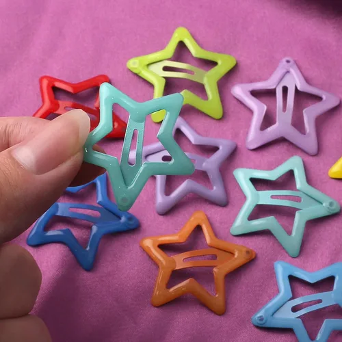 Miniatura 3 de Pinzas de pelo coloridas y luminosas para niñas, pinzas pequeñas para el cabello para niños, pinzas de estrellas que brillan en la oscuridad, pinzas