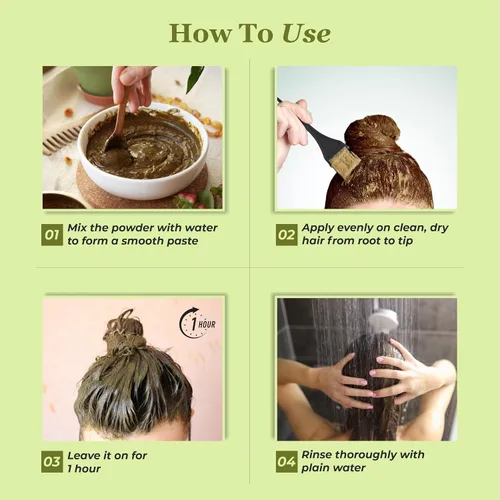 Miniatura 4 de Prem Dulhan Henna capilar de 4.41 oz/4.40 onzas para resultados vibrantes y duraderos, sombra marrón natural, sin amoníaco y sin PPD, bolsitas