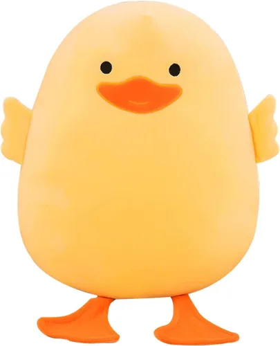 Miniatura 10 de DEYI Peluche de pato de peluche, juguetes suaves de patito amarillo, regalos para amigos y niños, Navidad, bonita almohada amarilla