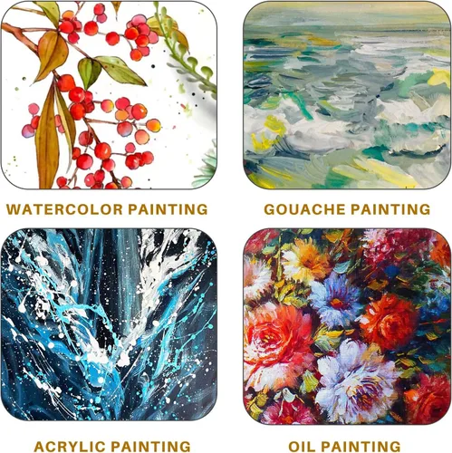 Miniatura 7 de Artecho 32 piezas de pinceles para pintura acrílica, pinceles de pintura acrílica para óleo, acuarela, acrílico, gouache y pintura en lienzo