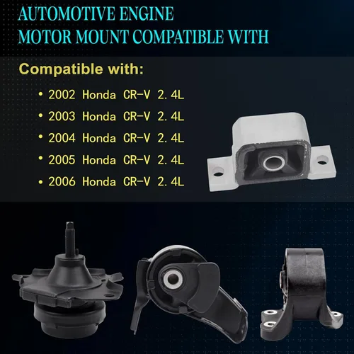 Miniatura 2 de Juego de 4 soportes de motor compatibles con CR-V 2.4L Auto 2002 2003 2004 2005 2006 para reemplazo de transmisión para A4504 A6597 A6596 A4506