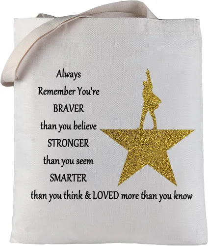 Miniatura 7 de LEVLO Bolsa de cosméticos musicales Musicales You Are Braver Stronger Smarter Than You Think Theater Makeup Bag, Personajes siempre amplios, Bolsa