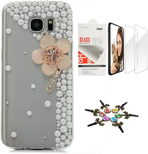 Miniatura 15 de Funda para Galaxy Note 8, elegante, hecha a mano en 3D [serie brillante], diseño de lazo grande compatible con Samsung Galaxy Note 8 con protector